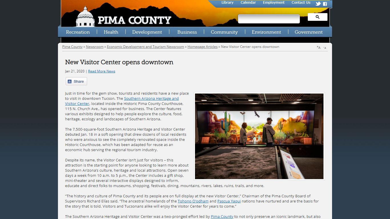 New Visitor Center opens downtown - Pima County